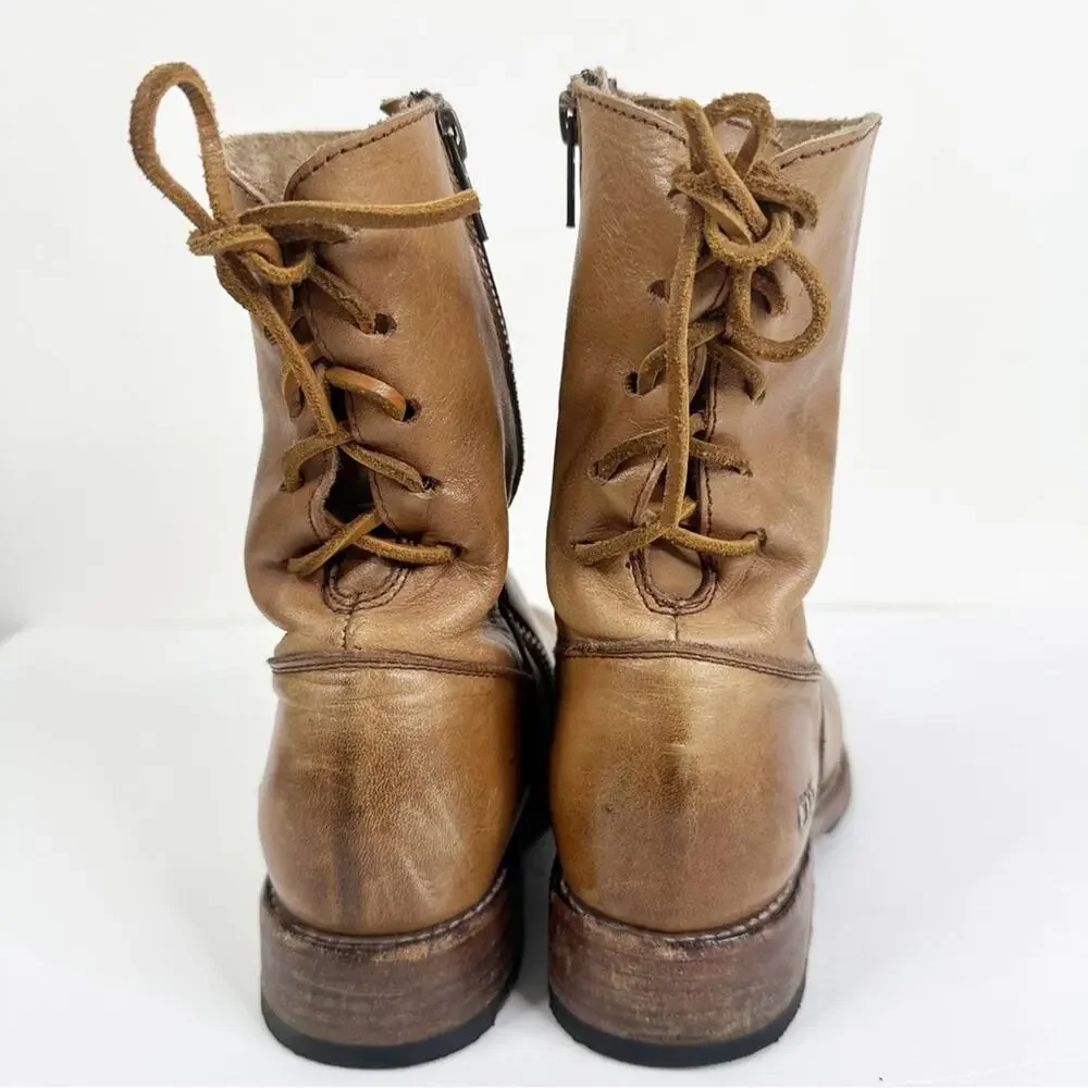Bed Stu Women's Size 6 Cheshire Rustic Brown Leather Lace Up Ankle Boots
